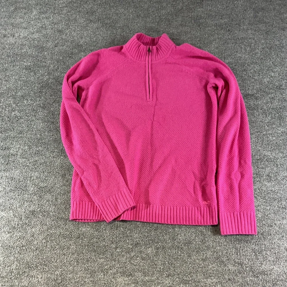 Vineyard Vines Pink Wool Cashmere Blend Quarter Zip Sweater Womens Medium
